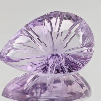 8ct Natural Unheated Pear Ball Cut Amethyst 