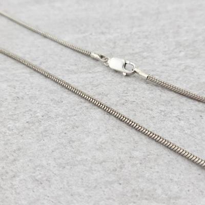 Sterling Silver Smooth Rope Chain 18" Necklace 
