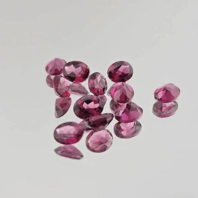 5ctw Natural Unheated Oval Cut Rhodolite Garnets 