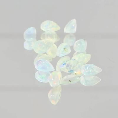 2.1ctw Natural Unheated Pear Cut Rainbow Luster Opal 
