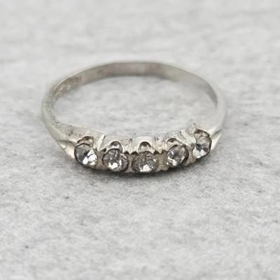Sterling Silver Rhinestone Ring