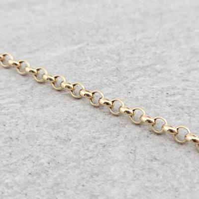 14k Yellow Gold Rolo Link Bracelet 