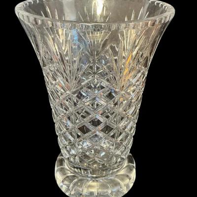 Large Polish Lead Crystal Glass Vase (12 Inch)