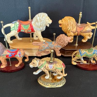 Carousel Lions & Tigers (Tallest 7 Inches)