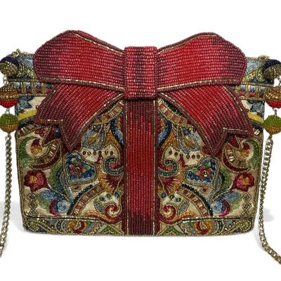 Mary Frances Beaded Christmas Present Purse 