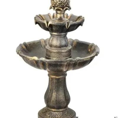 Bernini Calvari Gray Marble Plug-In Fountain (New in Box)