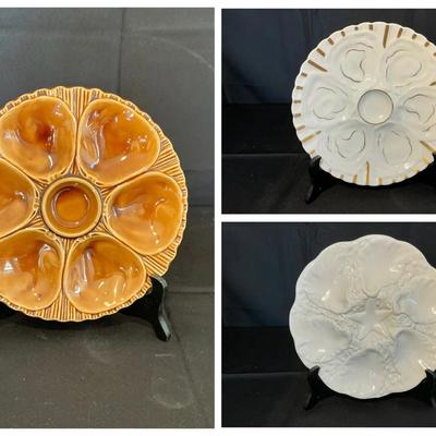 Three Oyster Plates (9.5 Inch)