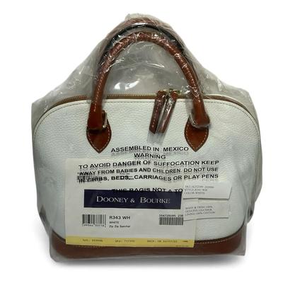 Dooney & Bourke White Zip Zip Leather Satchel 