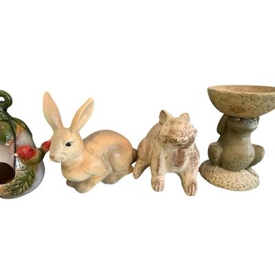 Lot of 4 Garden & Animal Décor Pieces