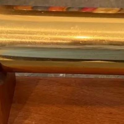 Vintage Brass Kaleidoscope on Wooden Stand