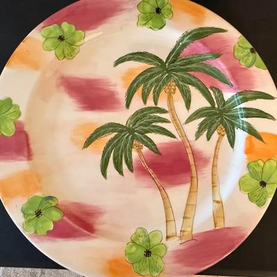 Noble Excellence “Sunset Beach” Palm Tree Platter