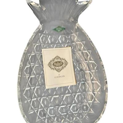 Noble Excellence Floral Cake Plate & Server + Shannon Crystal Pineapple Tray 