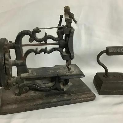 James Weir Cast-Iron Hand-Operated Sewing Machine 1870s. 
