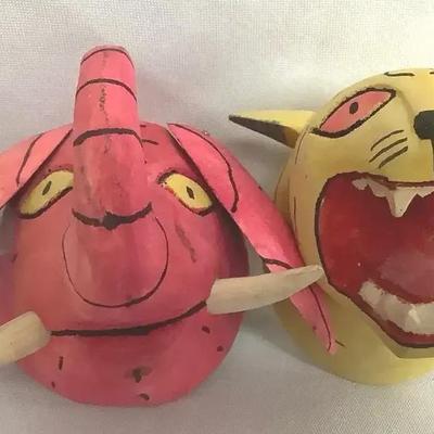 Hand-Carved Folk Art Animal Figures –Mid to Late 20th Century