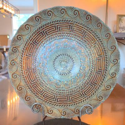 Glass Plate w/ Mediterranean Design