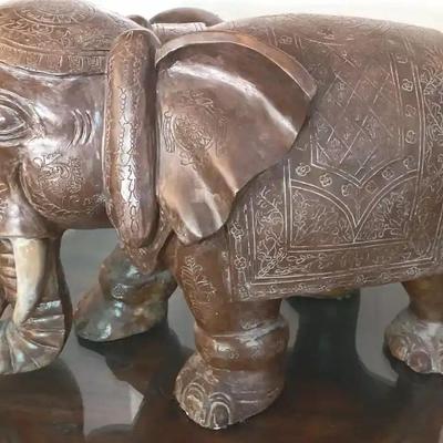 Wood carved elephant