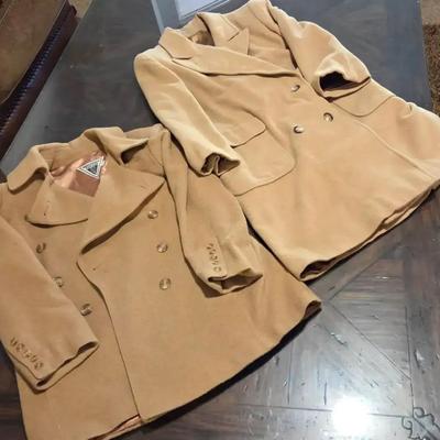 Two camel hair coats
