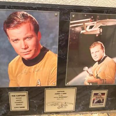 Star trek captain kirk signed nbrd collector photos