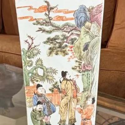 Chinese antique famille verte porcelain vase