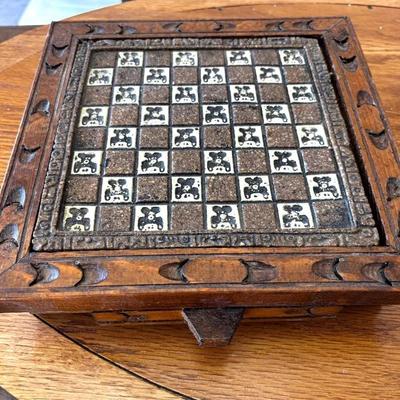 Handmade mayan chess board