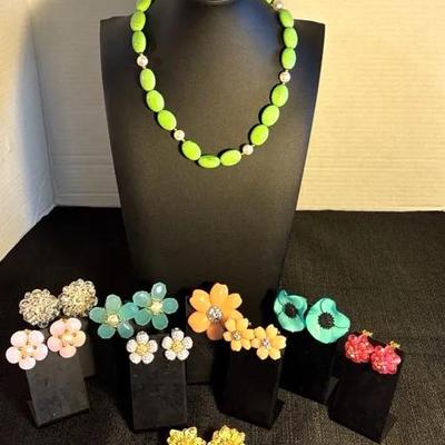 Pearl stone necklace, kjl, replica italy, cilea & carucci earrings