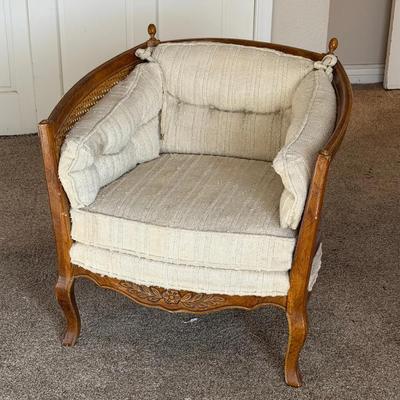 Vintage rattan accent chair