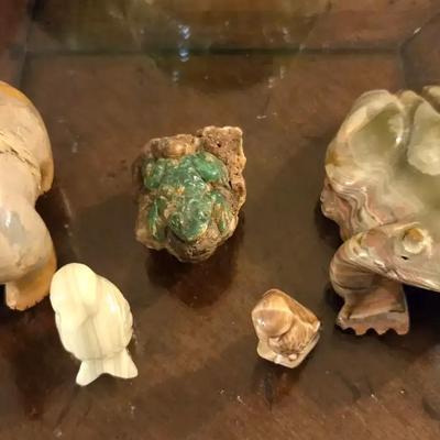 Native american stone frogs birds & bear