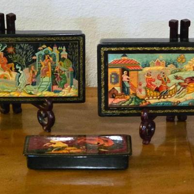 Asian acrylic curio boxes