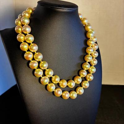Faux double strand necklace