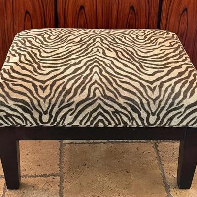 Zebra print ottoman