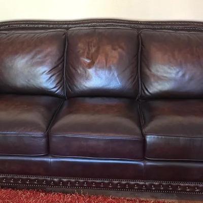 Brown leather couch 1 flexsteel