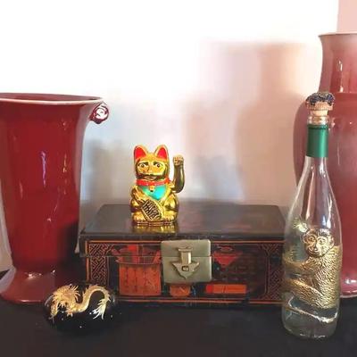 Asian themed decor with theo faberge egg