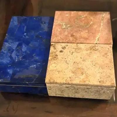 Stone boxes with lids