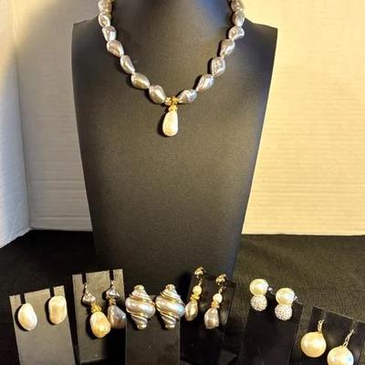 Shell pearl jewelry kenneth lane & others