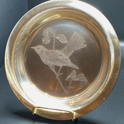 Audubon s warbler, solid sterling silver limited edition