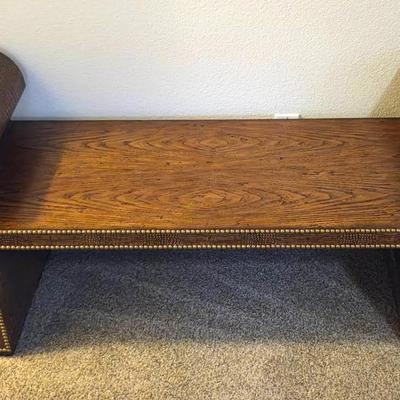 Crocodile faux leather bench