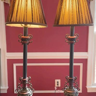 Pair Of Ornate Decorative Lamps