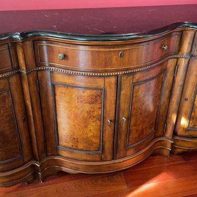 Biltmore Estate Magnussen Home Marble Top Wooden Buffet