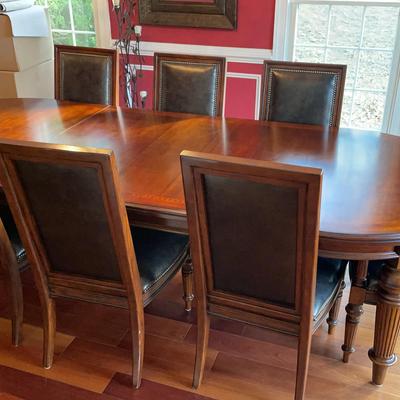 Wooden Dining Table With 8 Chairs