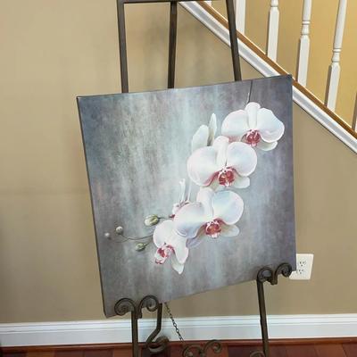 Cherry Blossom Impasto With Metal Easel