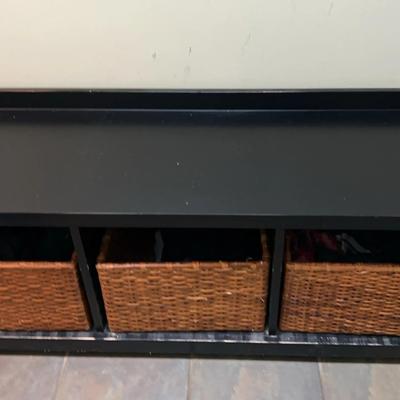 Black Storage Bench