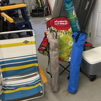 Beach Chairs, Umbrella, And More