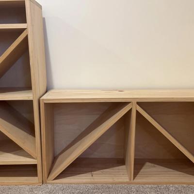 Pair Of Handmade Wine Storage Cubes