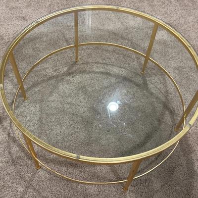 Gold Tone Coffee Table