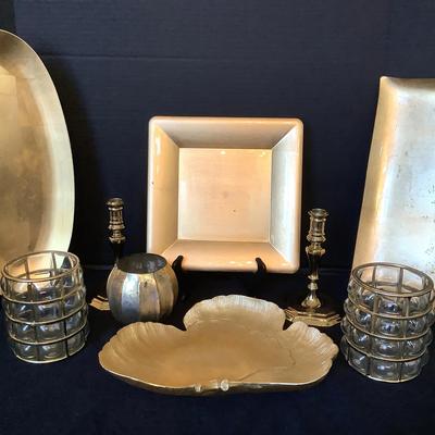 Gold Tone Holders & Platters (10)