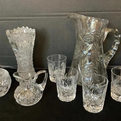 American Brilliant Pinwheel Star Glassware 