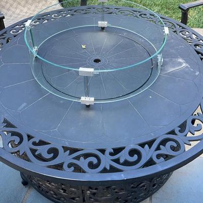 Fire Pit With Four Chairs & Canvass Covers