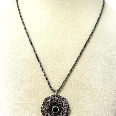 Sterling Silver and Marcasite Necklace