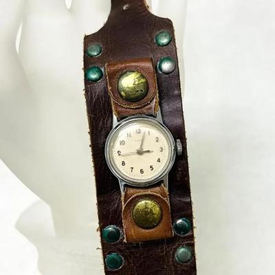 Leather Band “Timex” Watch