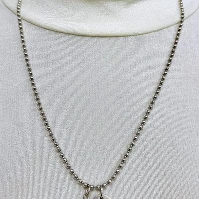 Sterling Silver “O” Pendant Necklace